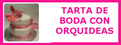TARTA DE BODA ORQUIDEAS